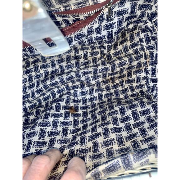 VINTAGE 50's/60's WICKER, MOTHER OF PEARL & LUCITE BASKETWEAVE FRAME HANDBAG - Picture 13 of 13